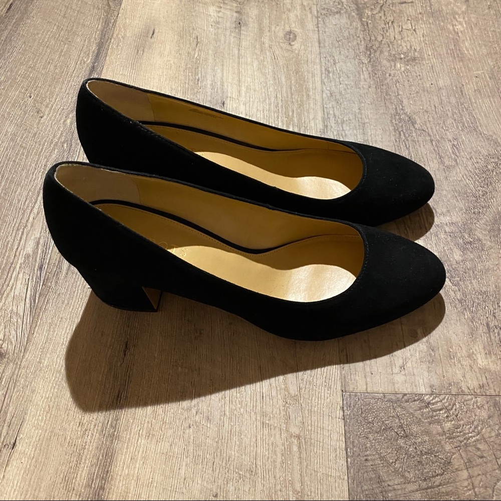Talbots low suede block heels